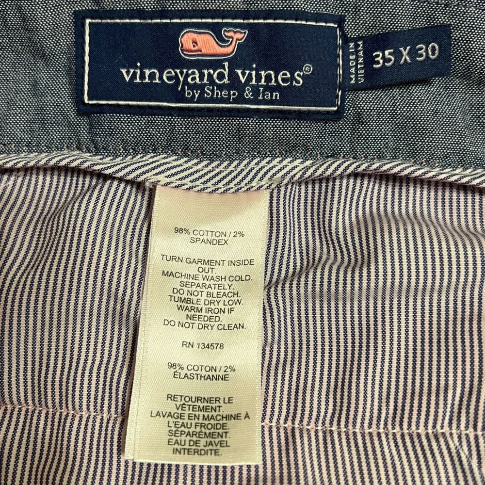 Vineyard‎ Vines Breaker Pants Mens 35x30 Coral Pink Cotton Stretch Chinos